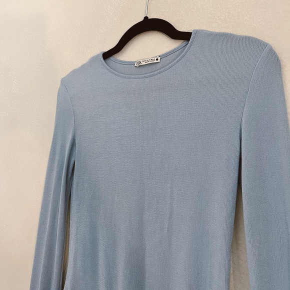 ZARA Baby Blue Knit Bodysuit - Picture 4 of 4